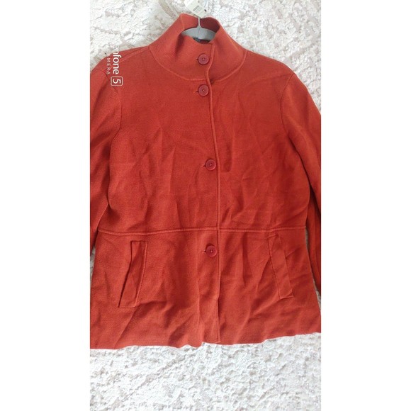 NWT Talbots Women's Cotton Rayon Blazer Cardigan Large brown red - Picture 10 of 10
